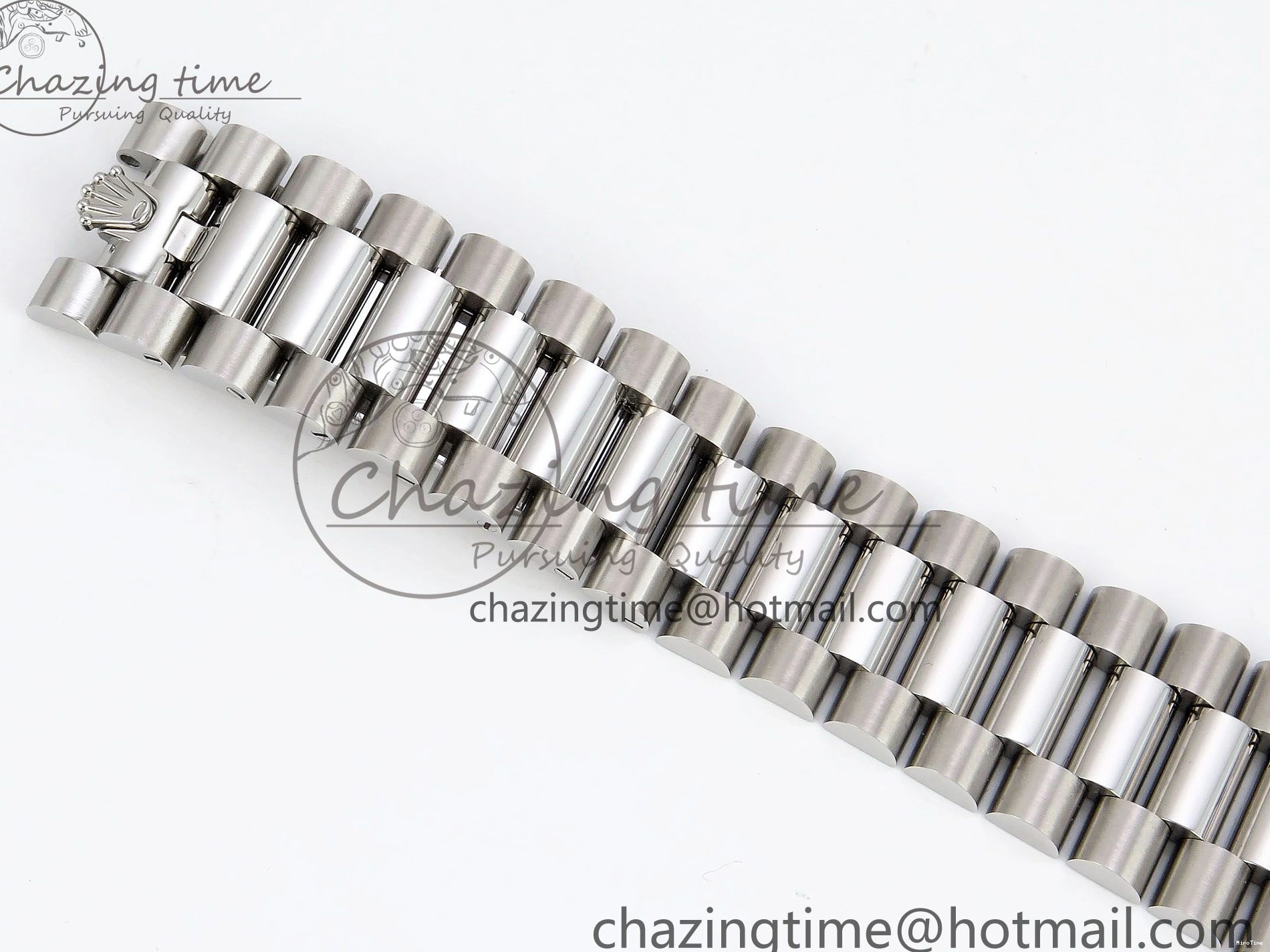 MiroTime 0226 GoodFit DayDate 40 SS JDF 904L Steel Silver Crystal Dial on President Bracelet VR3255 V3 (Gain Weight) 1431